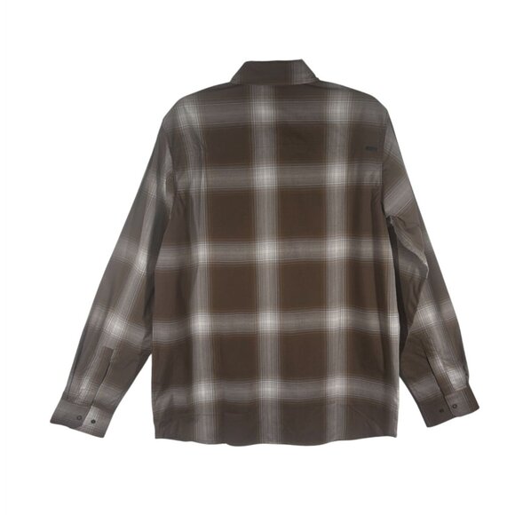5.11 Tactical Igor Plaid Shirt Men's Medium Brown Long Sleeve Snap Button NEW - Picture 2 of 10